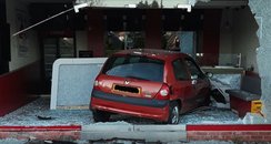 Car Smashes Through Takeaway