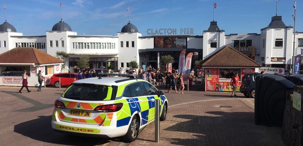 Police at Clacton Pier