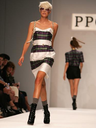 Agynees Deyn sashays down the catwalk for PPQ