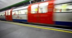 tube train going through station