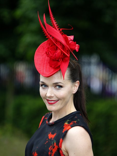 red ascot hat