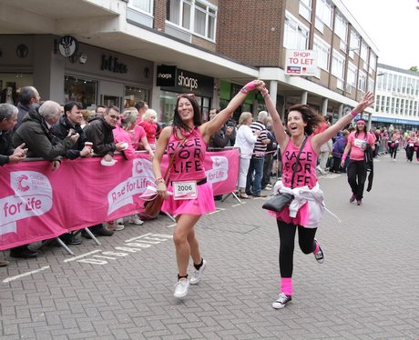 The Finish Line at Race for Life Solihull 